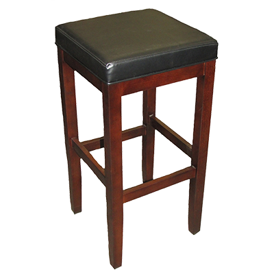 superior-equipment-supply - Oak Street Mfg - Oak Street Solid Beech Frame Bar Stool Backless With Walnut Finish & Vinyl Seat