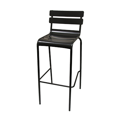 Oak Street Newport Stacking Ladder Back Bar Stool 41.88"H x 17.25"W x 16.25"D Metal Back & Seat Steel Base With Footrest