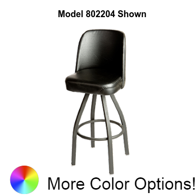 Oak Street Bucket Swivel Bar Stool 40"H x 18"W x 16"D Wine Vinyl Metal With Footring