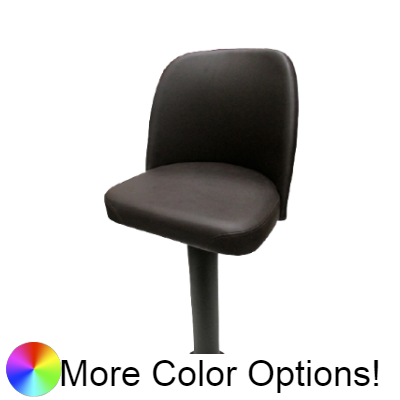 Oak Street Waterfall Front Bucket Seat Swivel Bar Stool Vinyl Seat Steel Column With Imported Slant Swivel