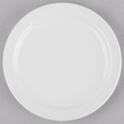 World Tableware Narrow Rim Plate Bright White 6.5"