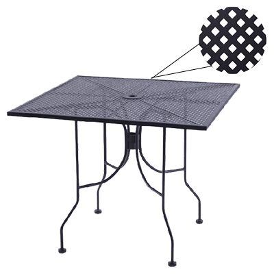 superior-equipment-supply - Oak Street Mfg - Oak Street Diamondback Round 36" Diameter Outdoor Bar Height Table Steel Base Black Finish