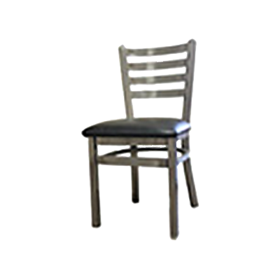 superior-equipment-supply - Oak Street Mfg - Oak Street Dining Chair Ladder Back With Clear Coat Finish & Vinyl Seat