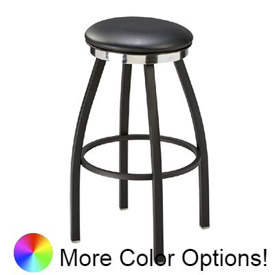 Oak Street Backless Button Top Bar Stool 30.5"H x 13.75"W Vinyl Seat With Footring