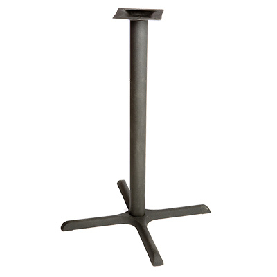 Oak Street Table Base 36"W x 36"D Base Spread 40-3/4"H 4" Steel Column Black Sandtex Finish Stamped Steel