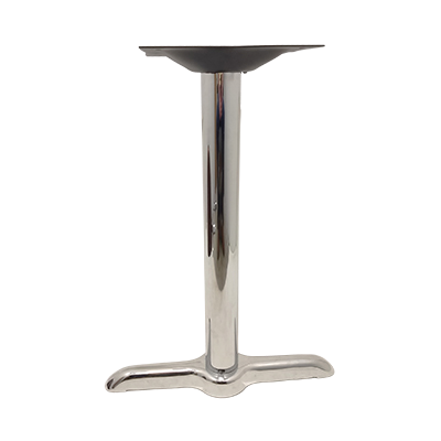 Oak Street Table Base 5"W x 22"D Base Spread 28-3/4"H & 3" Thick Non-Marring Adjustable Chrome Levelers Stamped Steel Chrome Plated