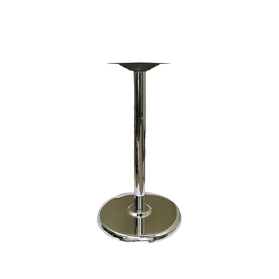 Oak Street Table Disc Base 30" Dia. Base Spread 42"H 4" Column Chrome Plated Non-Marring Adjustable Chrome Leveler Stamped Steel