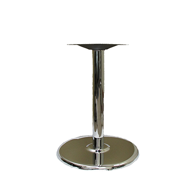 Oak Street Table Disc Base 30" Dia. Base Spread 30"H 4" Column Chrome Plated Non-Marring Adjustable Chrome Leveler Stamped Steel