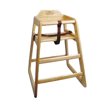 High Chair Natural Finish Rubberwood 20" (Shipped Knocked Down)