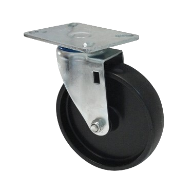 Caster 5" Diameter With Mounting Plate, Without Brake