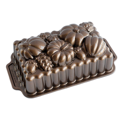Nordic Ware Harvest Bounty Loaf Pan 6 Cups Brown Cast Aluminum