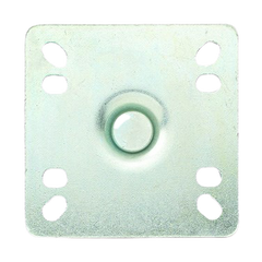 Universal Caster Set 5" Diameter Wheel with 4" x 4" Plate Polyurethane - 2 Casters/Set
