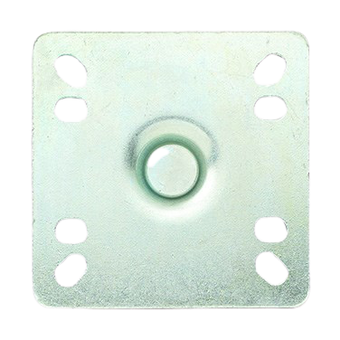 Universal Caster Set 5" Diameter Wheel with 4" x 4" Plate & Brake - 2 Casters/Set