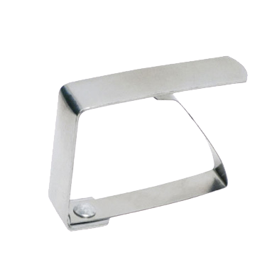 Table Cloth Clip for Tables up to 1-1/2" Thick Stainless Steel - One Dozen