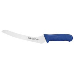 Bread Knife Stamped Offset 9" No-Stain German Steel Blade with White Polypropylene Handle 14-1/4" O.A.L.