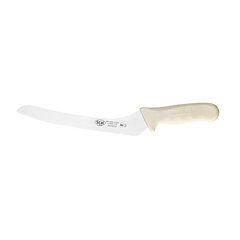 Bread Knife Stamped Offset 9" No-Stain German Steel Blade with Green Polypropylene Handle 14-1/4" O.A.L.