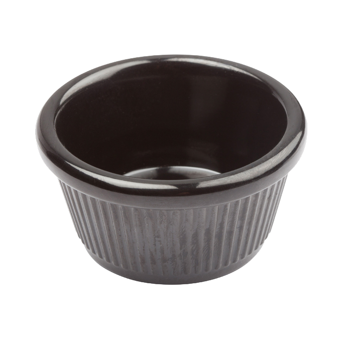 Ramekin Fluted 2 oz. White Melamine - One Dozen