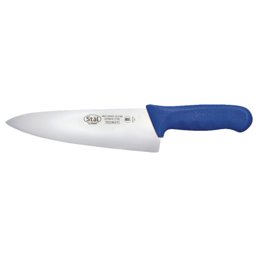 Chef's Knife Stamped 8" No-Stain German Steel Blade with Green Polypropylene Handle