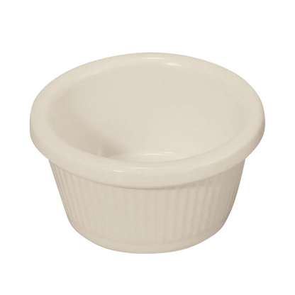 Ramekin Fluted 2 oz. White Melamine - One Dozen