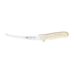 Boning Knife Stamped Curved 6" No-Stain German Steel Blade with White Polypropylene Handle 11-1/4" O.A.L.