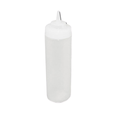 Choice 12 oz. Clear Wide Mouth Squeeze Bottle - 6/Pack