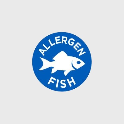 Food Allergen Label Allergen Fish Icon - 1,000/Roll