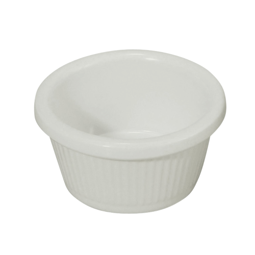 Ramekin Fluted 2 oz. Bone Melamine - One Dozen