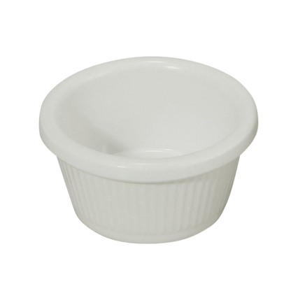 Ramekin Fluted 2 oz. Bone Melamine - One Dozen