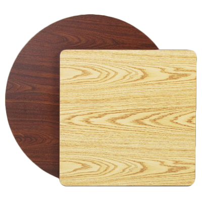 superior-equipment-supply - Royal Industries - Melamine Oak/Walnut Square Table Top 30" X 30"