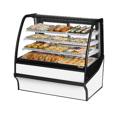 superior-equipment-supply - True Food Service Equipment - True Curved Glass Stainless Steel Three Shelf Non-Refrigerated Display Merchandiser 48"W