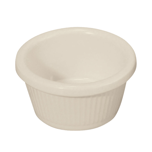 Ramekin Fluted 2 oz. Bone Melamine - One Dozen