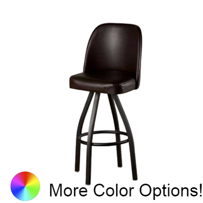 Oak Street Swivel Bar Stool 40"H x 19"W x 17.5"D Espresso Vinyl With Single Footring