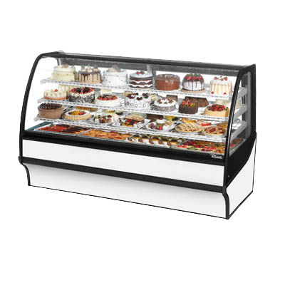 superior-equipment-supply - True Food Service Equipment - True White Powder Coated 77"W Refrigerated Display Merchandiser With PVC Coated Wire Shelving