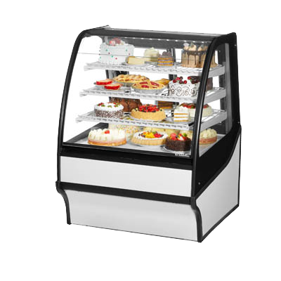 superior-equipment-supply - True Food Service Equipment - True White Powder Coated 36"W Refrigerated Display Merchandiser With PVC Wire Shelving