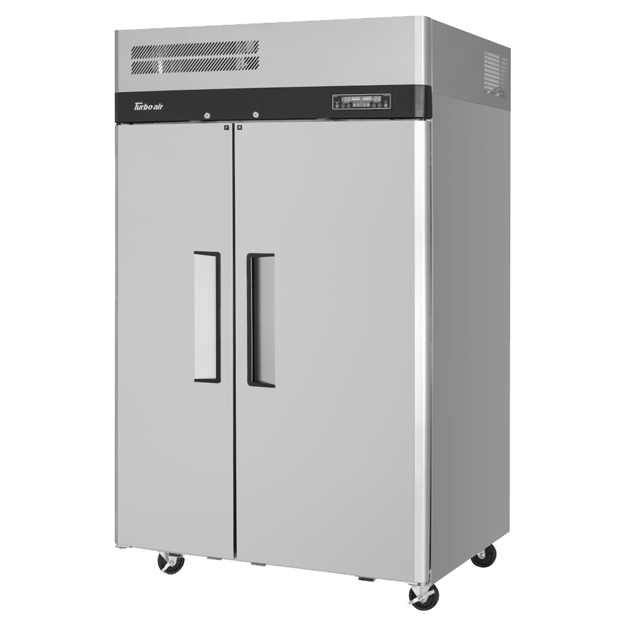 superior-equipment-supply - Turbo Air - Turbo Air 49.6" Wide Stainless Steel Two-Section Two Door Dual Temp Reach-In Refrigerator/Freezer