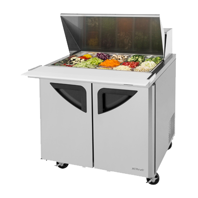 superior-equipment-supply - Turbo Air - Turbo Air 36" Wide Stainless Steel Two-Section Sandwich/Salad Mega Top Unit
