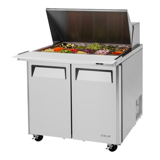 superior-equipment-supply - Turbo Air - Turbo Air 36.4" Wide Stainless Steel Two-Section Sandwich/Salad-Mega Top Unit