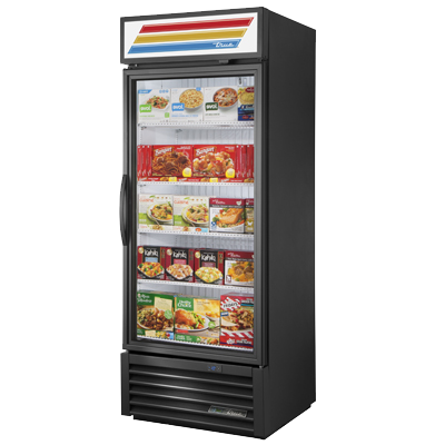 superior-equipment-supply - True Food Service Equipment - True One Section Black Powder Coated Exterior Freezer Merchandiser With Healthy Safety Timer 30"W