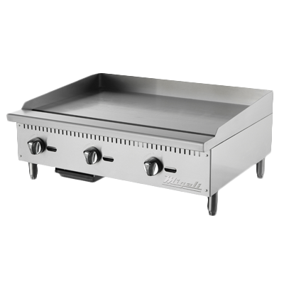 superior-equipment-supply - Migali - Migali 36"W Stainless Steel Three Burner Natural Gas Countertop Griddle