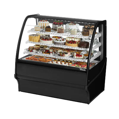 superior-equipment-supply - True Food Service Equipment - True Black Powder Coated 48"W Refrigerated Display Merchandiser With PVC Coated Wire Shelving