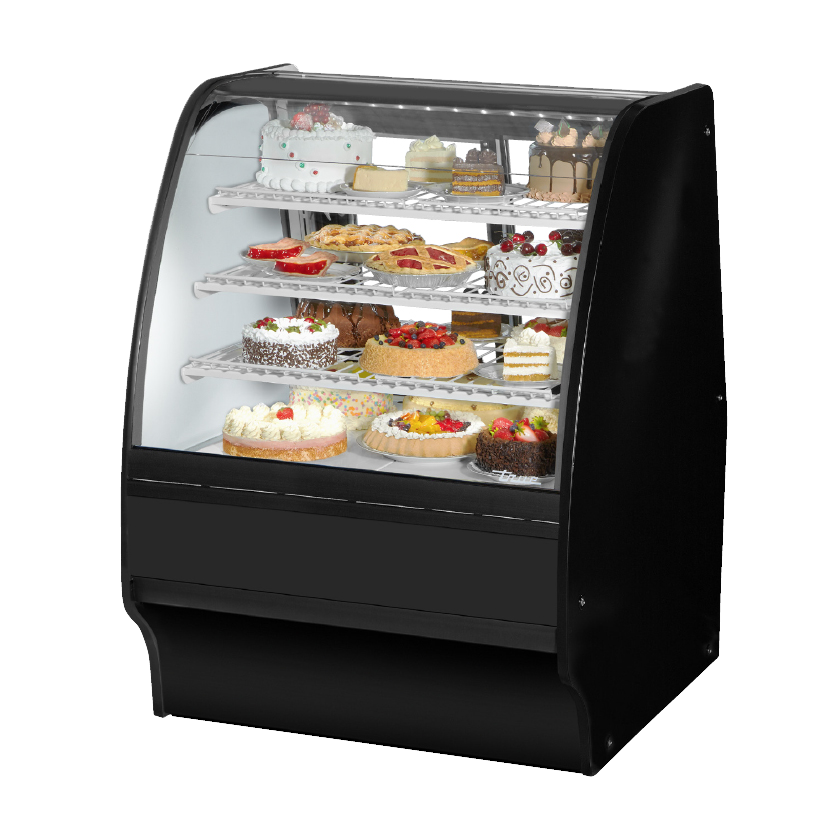superior-equipment-supply - True Food Service Equipment - True Stainless Steel 36"W Refrigerated Glass Merchandiser With Chrome Plated Wire Shelving