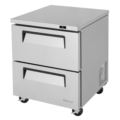 superior-equipment-supply - Turbo Air - Turbo Air 27.5" Wide Stainless Steel One Section Undercounter Refrigerator