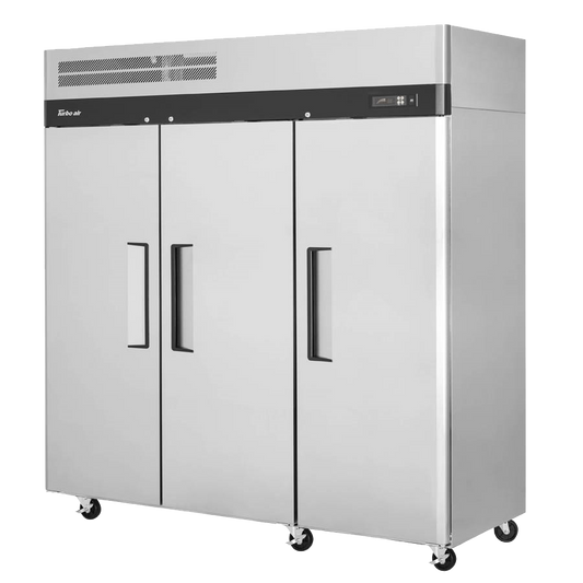 superior-equipment-supply - TURAIR - Turbo Air 77.75" Wide Three-Section Stainless Steel Reach-In Freezer