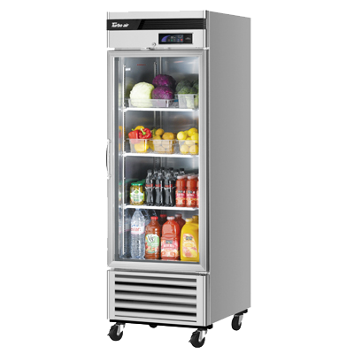 superior-equipment-supply - Turbo Air - Turbo Air 27" Wide Stainless Steel One-Section Glass Door Refrigerator