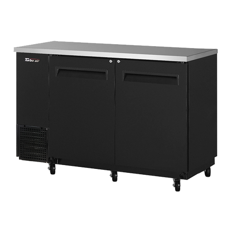 superior-equipment-supply - Turbo Air - Turbo Air Black Vinyl Coated Steel Two Section Steel Back Bar Cooler