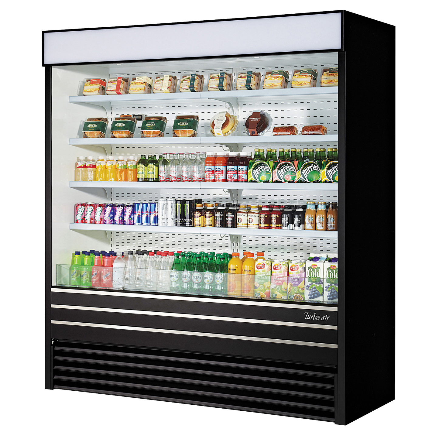 superior-equipment-supply - Turbo Air - Turbo Air 48.3 Cubic Feet Black Vertical Open Display Merchandiser