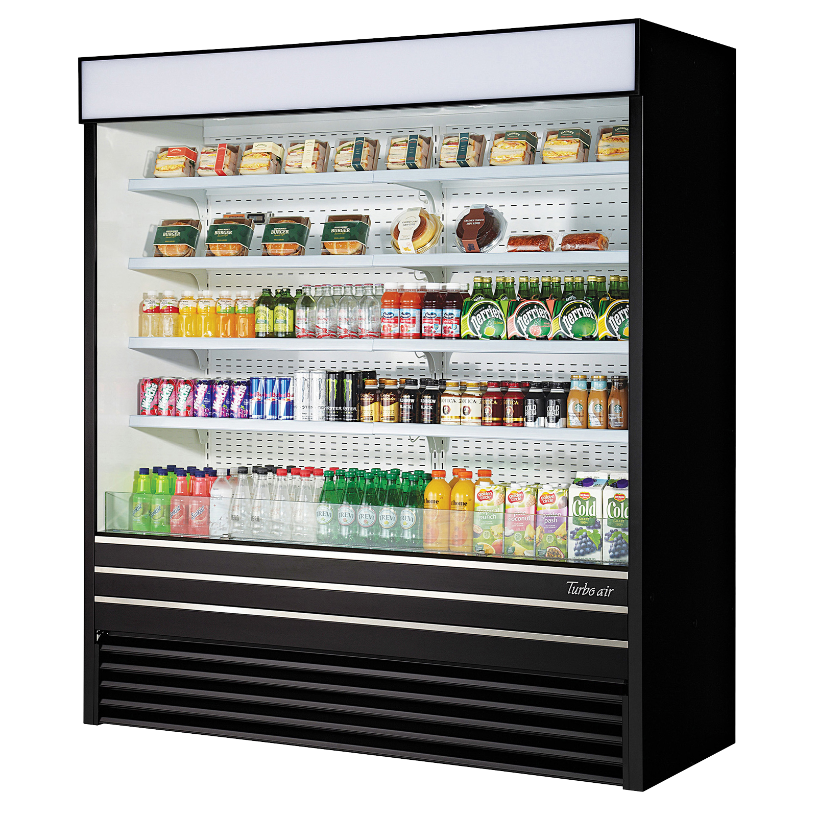 superior-equipment-supply - Turbo Air - Turbo Air 48.3 Cubic Feet Black Vertical Open Display Merchandiser