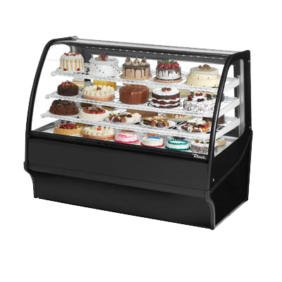 superior-equipment-supply - True Food Service Equipment - True Black Powder Coated 59"W Refrigerated Display Merchandiser With PVC Coated Wire Shelving