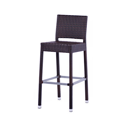 JMC Furniture Outside Synthetic Espresso Weave Seat And Back Bar Stool