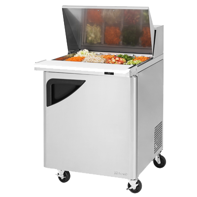superior-equipment-supply - Turbo Air - Turbo Air 27.5" Wide Stainless Steel One-Section Super Deluxe Sandwich/Salad Mega Top Unit